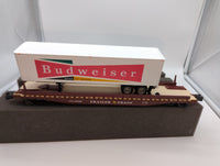 Lionel 2326400 TTX 50' FLATCAR W/ BUDWEISER TRAILER O SCALE Like New