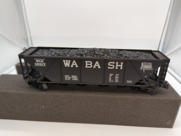 Lionel 6-16417 Wabash black quad hopper car with coal 1995 O SCALE Like New