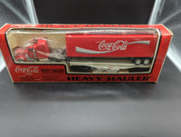 CocaCola  CocaCola Trains 850502 Heavy Hauler Tractor Trailer Flat Car Set Like New Damaged Box