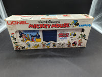 Lionel 6-9671 Walt Disney Mickey Mouse Snow Fantasia Hi Cube Boxcar O scale Used Excellent Damaged Box