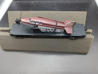 MTH Railking 30-76229 Pennsylvania Flat Car W/Airplane #470212. O SCALE Like New