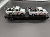 MTH Railking 30-7640 Union 76 Flat Car w/Ertlr 1955 Wreckers-  O SCALE Like New