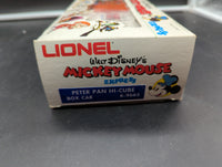 Lionel 6-9665 Walt Disney Mickey Mouse Peter Pan hi cube boxcar, O scale Like New