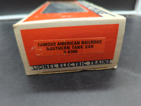 Lionel famous American railroad Southern tank car 6-6306 O SCALE Like New