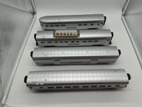 MTH Railking 30-67041 Pennsylvania 4-Car 60' Streamlined ABS Passenger Set #6530, #4001, #1124. & Garden View O SCALE Used Excellent
