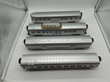 MTH Railking 30-67041 Pennsylvania 4-Car 60' Streamlined ABS Passenger Set #6530, #4001, #1124. & Garden View O SCALE Used Excellent