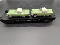 MTH Railking 30-7613 MTH w/T-Birds Car no. 1957 ABS Body metal coupers and trucks 2 die cast Ertl T-birds O SCALE Like New