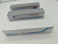 Lionel 6-12784 set of 3 intermodal containers Boston & Maine, Union Pacific UP, SCL/L&N 1 O scale Used