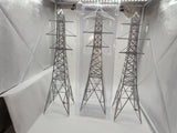 MTH Railking 30-1056 Hi-tension Tower Set #3 Pc. Set. O SCALE Like New