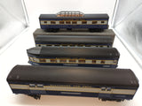 Lionel 6-29046 BALTIMORE & OHIO STREAMLINER PASSENGER CAR 4-PACK O SCALE Like New