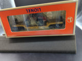 Lionel 6-16957 depressed center flatcar with Ertl die-cast case 4WD tractor AZ O SCALE Used Excellent