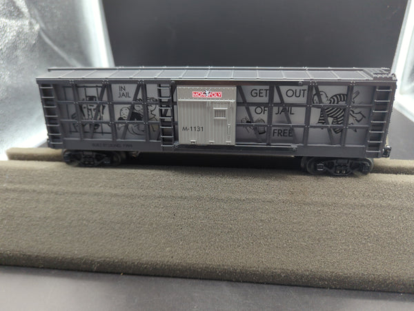 Lionel 6-52183 Monopoly railroads go to jail illuminated stockade car in box #1131 O SCALE Like New