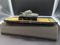 MTH Premier 20-90697C U.S. Army Flat Car w/(1) M4 Sherman Tank #38420  O SCALE Like New