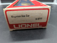 Lionel 6-9777 Virginian boxcar O SCALE Like New