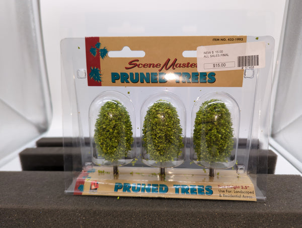 433-1993 Scene Master  Pruned Trees 3.5 Height O Scale NEW