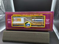 MTH Premier 20-95295 Union Pacific Flat Car w/Tank Container & 20' Container #818911. O SCALE Like New