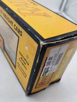 MTH RailKing RK-7806L Burlington Yellow & Tuscan Semi-Scale reefer car O Scale NEW Damaged Box
