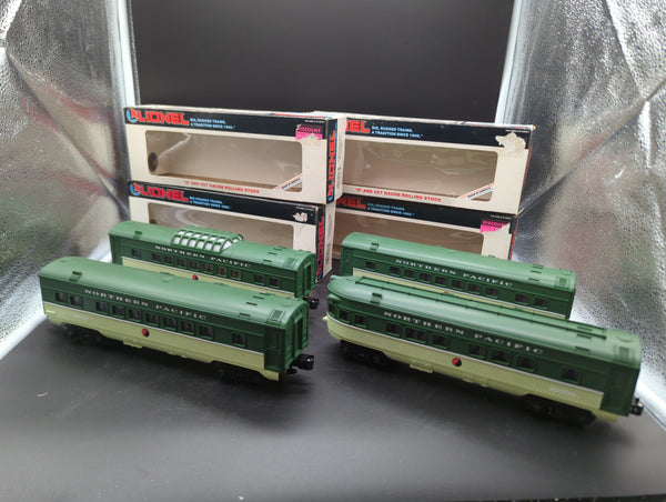 Lionel 6-16036, 6-16037, 6-16038, 6-16039  Northern Pacific Passenger Cars set of 4 O scale Used VG AS IS