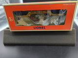 Lionel 6-16957 depressed center flatcar with Ertl die-cast case 4WD tractor AZ O SCALE Used Excellent