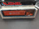 Lionel tractor and trailer semi truck 6-12725 o gauge intermodal container O SCALE Used Excellent