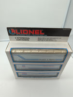 Lionel 6-12784 set of 3 intermodal containers Boston & Maine, Union Pacific UP, SCL/L&N 3  O scale Used