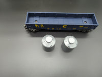 Lionel 6-6208 Chessie gondola with cannisters O SCALE Used Excellent