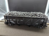 K-Line k6255-1091 B&O 2-Bay Outside Braced Hopper W/Real Coal Load O SCALE Like New