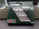 Kato 106-3504 Amtrak Superliner passenger car 4 car set phase IV set A N scale Like New