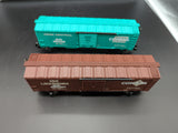 Lionel 6-21756 Conrail overstamped box car set Penn Central & Erie Lackawanna 6464-598 & 698 two car set O SCALE Like New