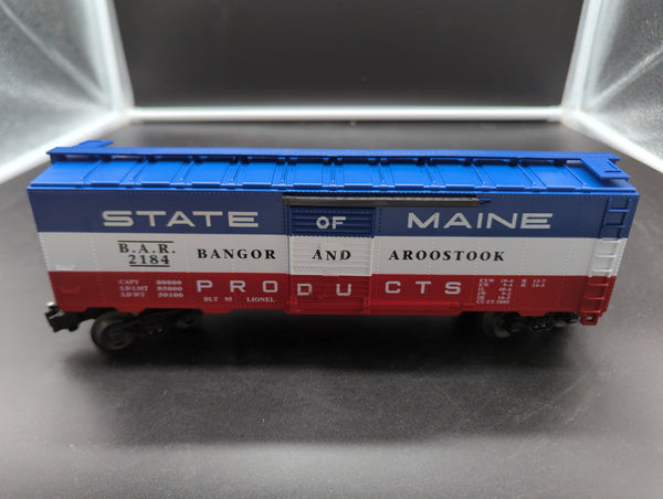 Lionel 6-17218 State of Maine Bangor and Aroostook boxcar O SCALE Like New Damaged Box