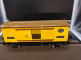 Lionel Tinplate 11-70045 No. 2814 O Gauge Box Car Yellow and Brown With Nickel O Gauge Like New