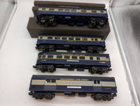 Lionel 6-29046 BALTIMORE & OHIO STREAMLINER PASSENGER CAR 4-PACK O SCALE Like New