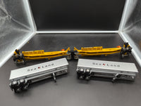 Lionel 6-16322 Sealand T.T.U.X. flatcar set O SCALE Used Excellent Damaged Box