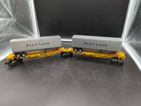 Lionel 6-16322 Sealand T.T.U.X. flatcar set O SCALE Used Excellent Damaged Box