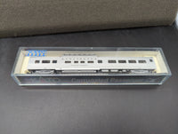 Kato 106-1605 Corrugated Passenger Car Set  (Set B) Chicago, Burlinlington & Quincy -1 Quincy Baggage, Coach, Dome, Sleeper Like New