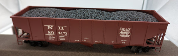 MTH Premier 20-90494E New Haven 70-ton 3-Bay Hopper Car with Coal Load O Scale Like New