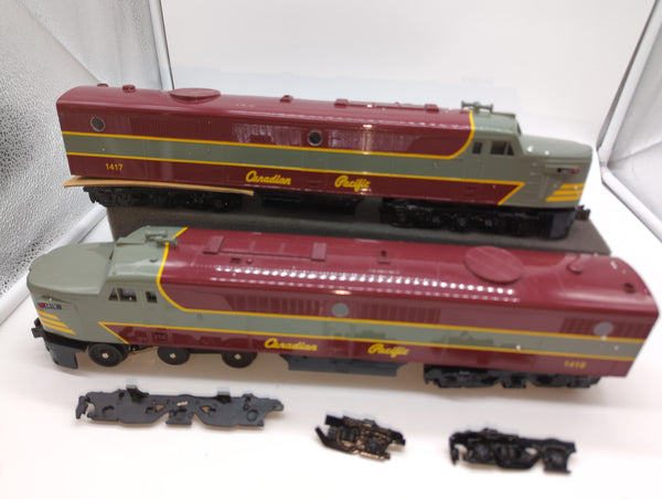 Bachmann AC106 Canadian Pacific Power A with Horn, Dummy A (1417, !417 (As is) O SCALE Used as is parts