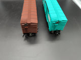 Lionel 6-21756 Conrail overstamped box car set Penn Central & Erie Lackawanna 6464-598 & 698 two car set O SCALE Like New