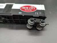 MTH Railking 30-7831 Iron City Beer 2 Reefer Car #Iron City Beer (Black & White). PBC 1861 O SCALE Like New