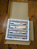 MTH Premier 20-6524 Amtrak Lounge-Cafe 4 Car SuperLiner set  o scale Like New