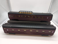 RailKing 2-Car 60' Streamlined Sleeper/Diner Passenger Set  O Scale Like New