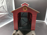 Lionel 1929090 LIGHTED CHRISTMAS HALF-COVERED BRIDGE O SCALE Like New