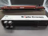 MTH Premier 20-20154 Norfolk Southern Flat Car w/48' Trailor NS Triple Crown TCSZ 10050 O SCALE Like New