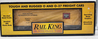 MTH RailKing RK-7806L Burlington Yellow & Tuscan Semi-Scale reefer car O Scale NEW Damaged Box