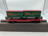 Lionel 6-39477 CHRISTMAS O27 FLATCAR WITH REINDEER TRAILERS O SCALE Like New