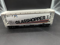 MTH Premier 20-97442 Glasshopper 3-Bay Cylindrical Hopper Car 166 - Glasshopper II #MTHRRC. O SCALE Like New