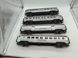 MTH Railking 30-67041 Pennsylvania 4-Car 60' Streamlined ABS Passenger Set #6530, #4001, #1124. & Garden View O SCALE Used Excellent
