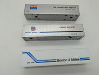 Lionel 6-12784 set of 3 intermodal containers Boston & Maine, Union Pacific UP, SCL/L&N 3  O scale Used