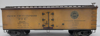 Atlas 6708-7 O SCALE PACIFIC FRUIT EXPRESS WOODSIDE REEFER CAR (3 RAIL) #35278 NEW Weathered As Is