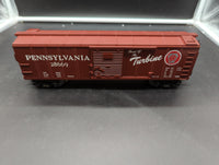 MTH Railking 30-7465 Pennsylvania Operating Box Car w/Signal Man - PRR Car  28669 O SCALE Like New